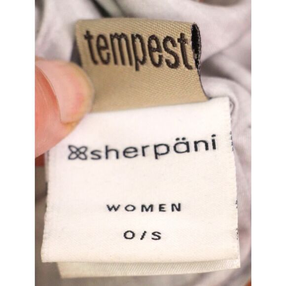 Sherpani GRAY CANVAS LEATHER HANDLES BACKPACK CONVERTIBLE SHOULDER BAG PURSE - Picture 9 of 14